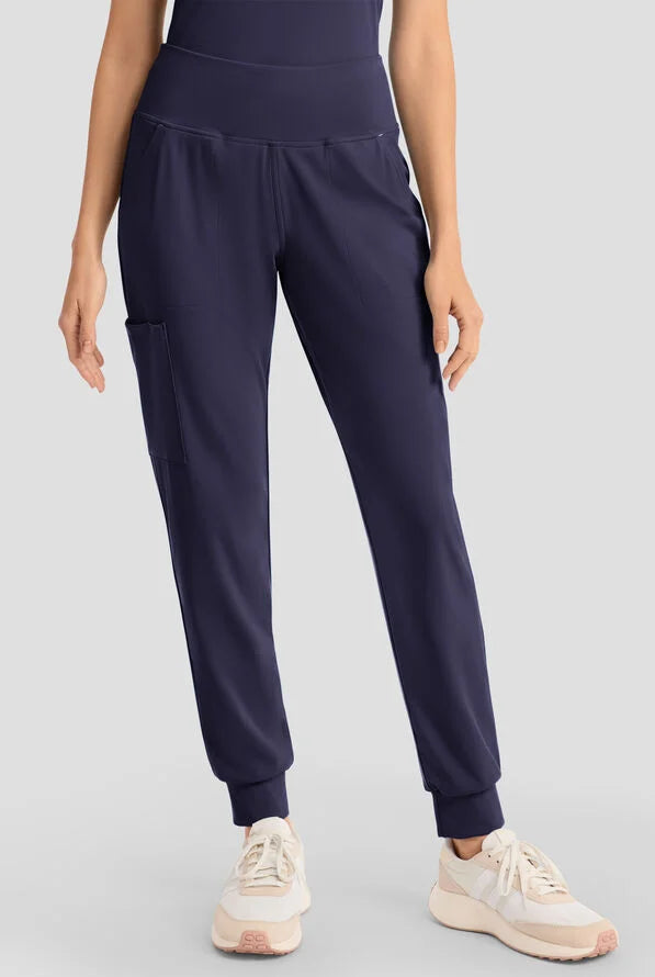 Cherokee Achieve Women's 5-Pocket Cargo Jogger Knit Scrub Pants