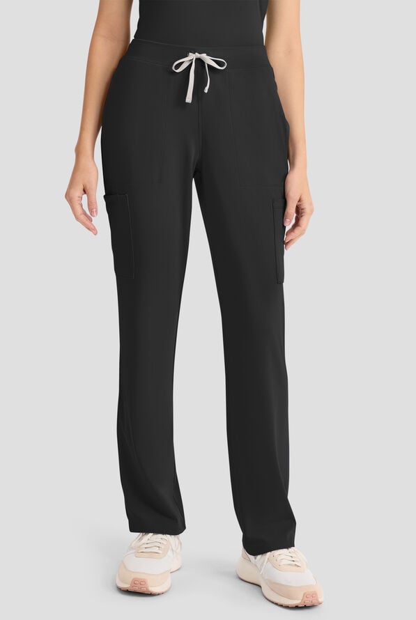 Cherokee Achieve Women's 5-Pocket Drawstring Cargo Knit Pants