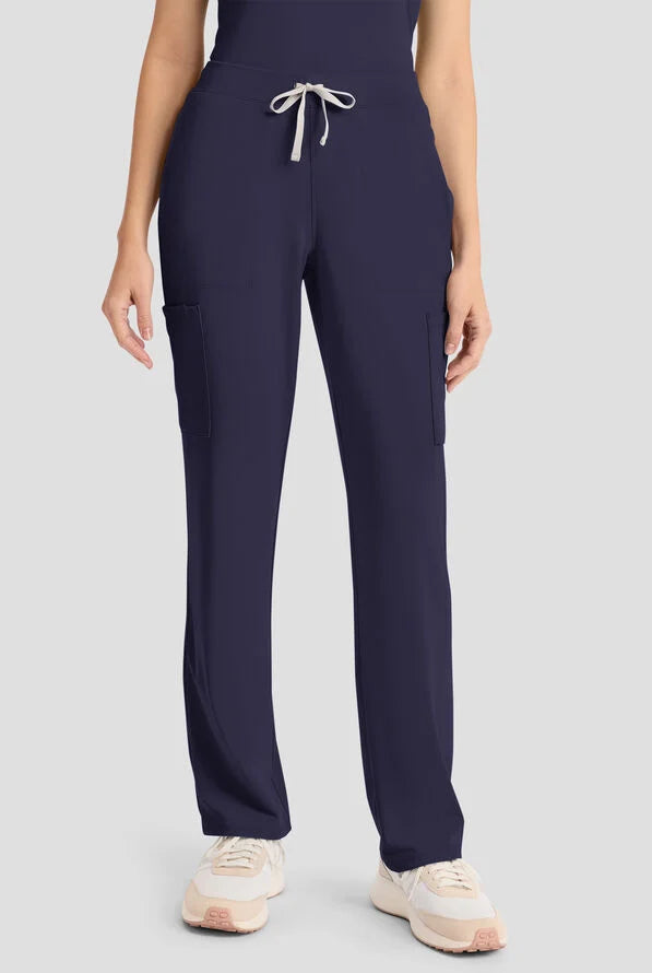 Cherokee Achieve Women's 5-Pocket Drawstring Cargo Knit Pants
