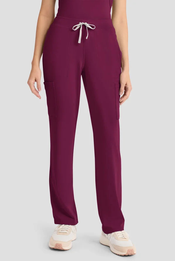 Cherokee Achieve Women's 5-Pocket Drawstring Cargo Knit Pants