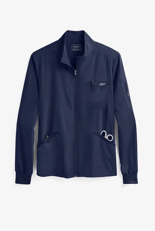 Cherokee Workwear Revolution Men's 5-Pocket Zip Front Scrub Jacket