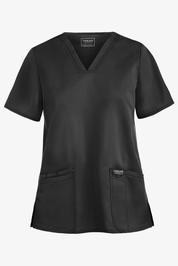 Cherokee Workwear Revolution Women's 3-Pocket STRETCH V-Neck Scrub Top