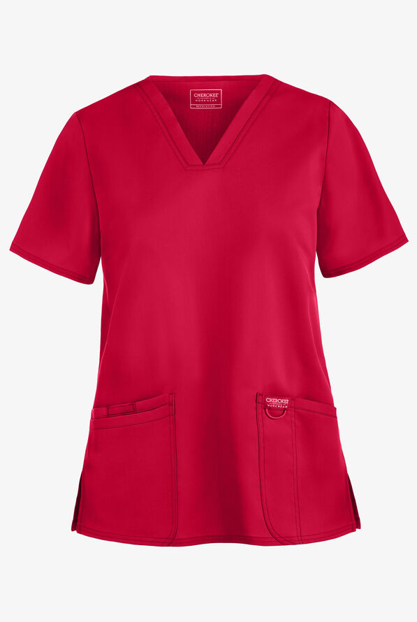 Cherokee Workwear Revolution Women's 3-Pocket STRETCH V-Neck Scrub Top