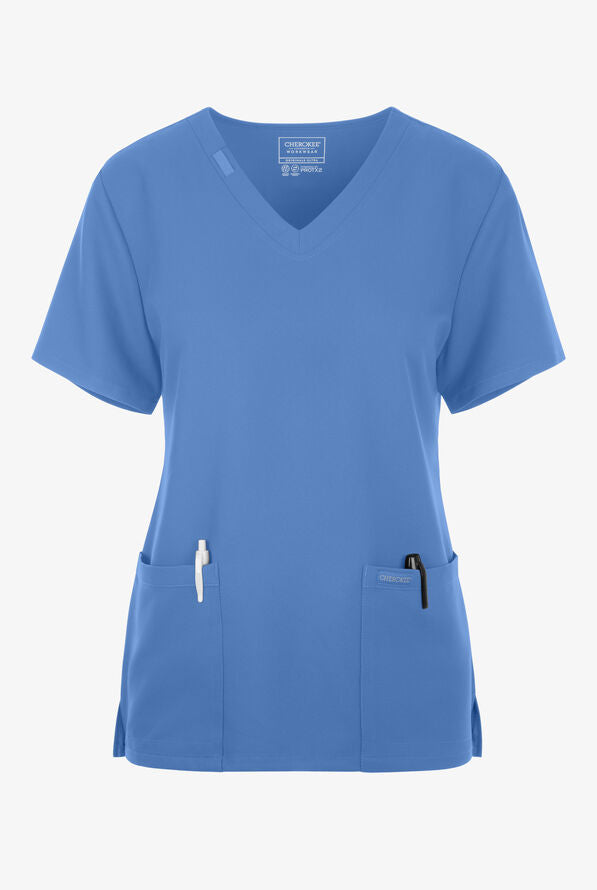 Cherokee Workwear Originals Ultra Women's 2-Pocket V Neck Scrub Top