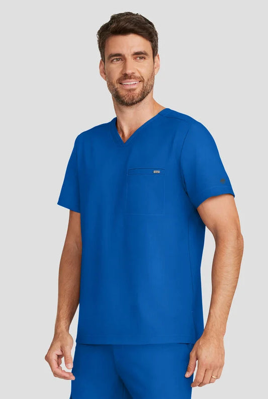 Healing Hands Quest Men's 1-Pocket Tuck In V-Neck Scrub Top