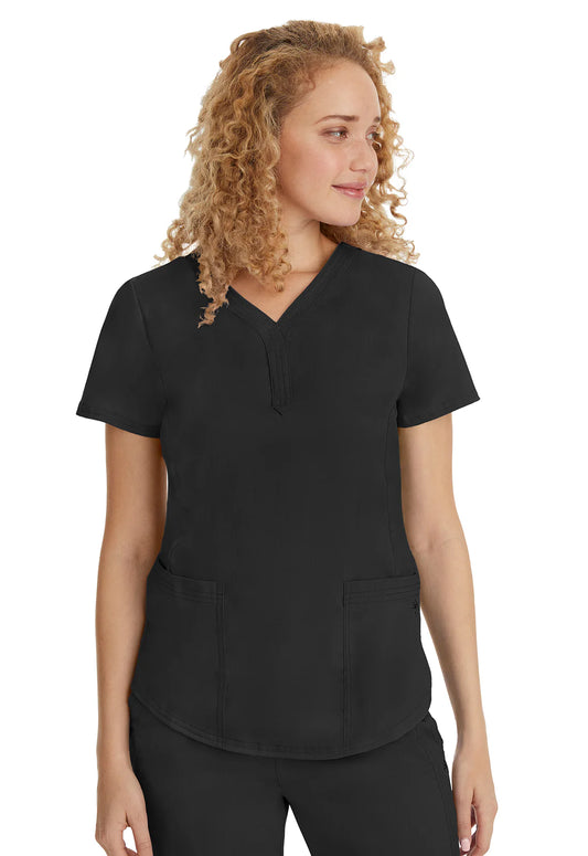 Healing Hands Women's Jane Y-Neck Solid Scrub Top