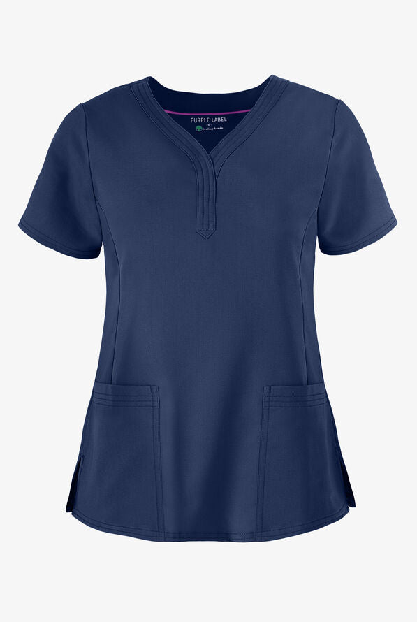 Healing Hands Women's Jane Y-Neck Solid Scrub Top