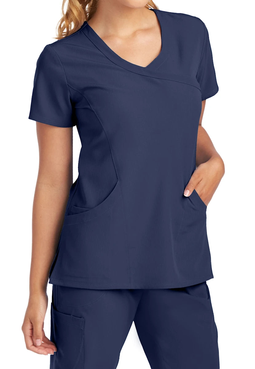 Skechers by Barco Reliance Women's Mock Wrap Scrub Top