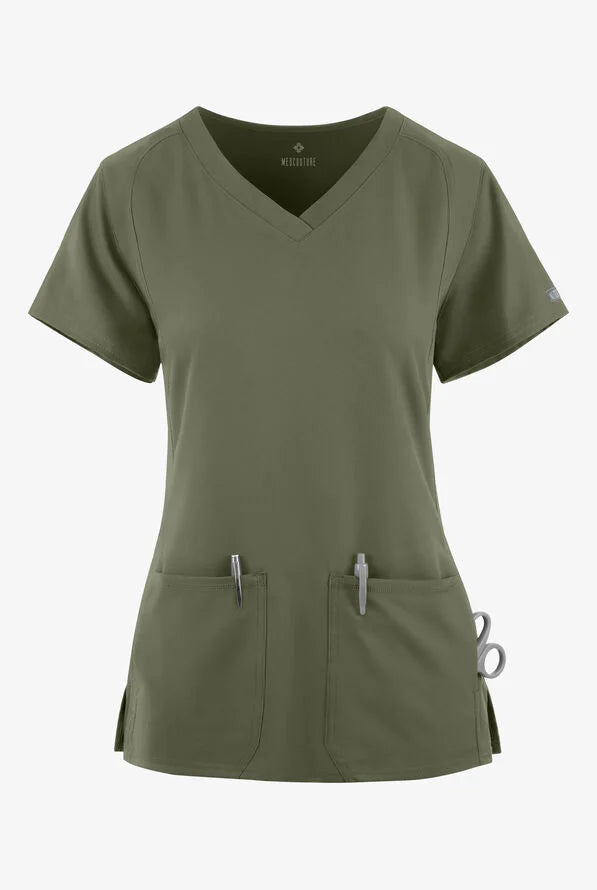 Med Couture Insight Women's 4-Pocket V-Neck Scrub Top