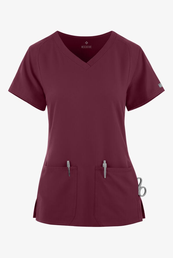 Med Couture Insight Women's 4-Pocket V-Neck Scrub Top